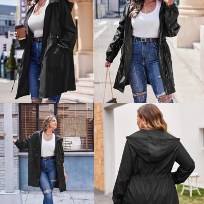 IN'VOLAND womens Windbreaker,raincoat