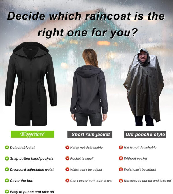 IN'VOLAND womens Windbreaker,raincoat