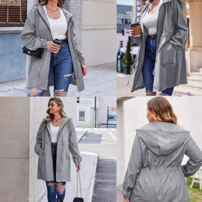 IN'VOLAND womens Windbreaker,raincoat