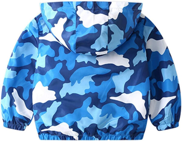 689c8ca1612688660d6c24bdafa543668b54fd1cc963098ab1fdf.jpg KISBINI Toddler Boy's Cartoon Dinosaur Zip Jacket Lightweight Hooded Windbreakers Outdoor Raincoat