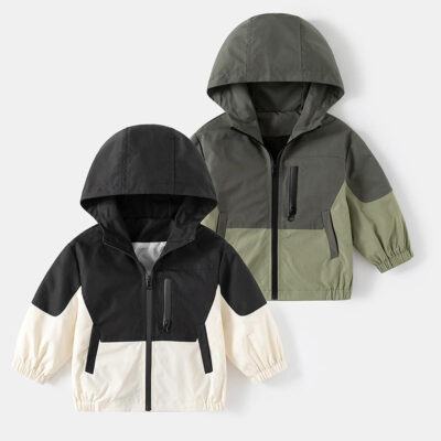 689c8cda2f9dfe8740996a4c6eaad7405280d5d66044f8d2dfc0d.jpg KISBINI Toddler Boy's Cartoon Dinosaur Zip Jacket Lightweight Hooded Windbreakers Outdoor Raincoat
