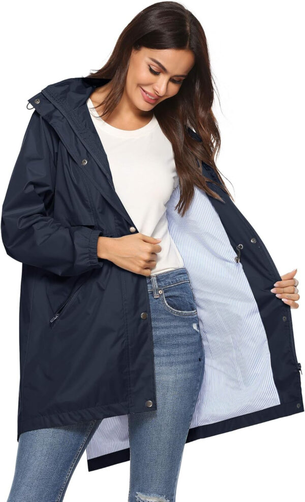 689c8d50e6fe1fa9761b3efd07c81eecde0ed09d0a83485ee2fbd.jpg Avoogue Womens Raincoats Waterproof Cinch Waist Breathable All Weather Jacket Long