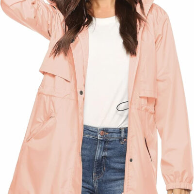 689c8d87e71c59d571ce73dd5e73b4a291fe0ad624cbd2530bed2.jpg Avoogue Womens Raincoats Waterproof Cinch Waist Breathable All Weather Jacket Long