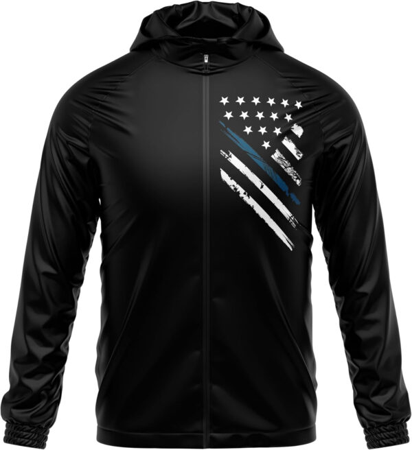 689c8e2b36d7fa82a0644bd7568e1891605aca5ae3a807b51e6de.jpg Tactical Pro Supply Lightweight Windbreaker Jacket for Men and Women - Patriotic USA Flag Wind and Water Resistant Jackets